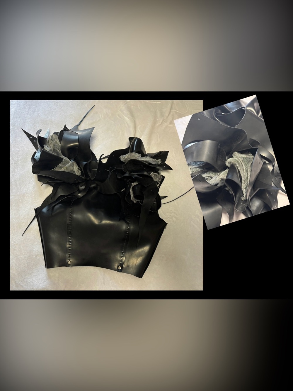 Vesperi Designs Avant Garde Sculptural Corset Top Medium Gothic Cyberpunk Corset - Picture 14 of 16